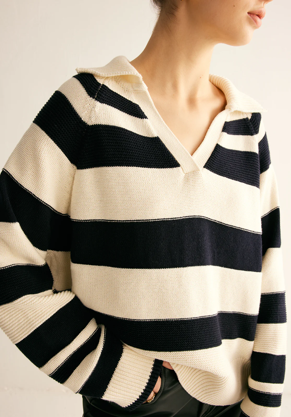 Striped Polo Sweater®